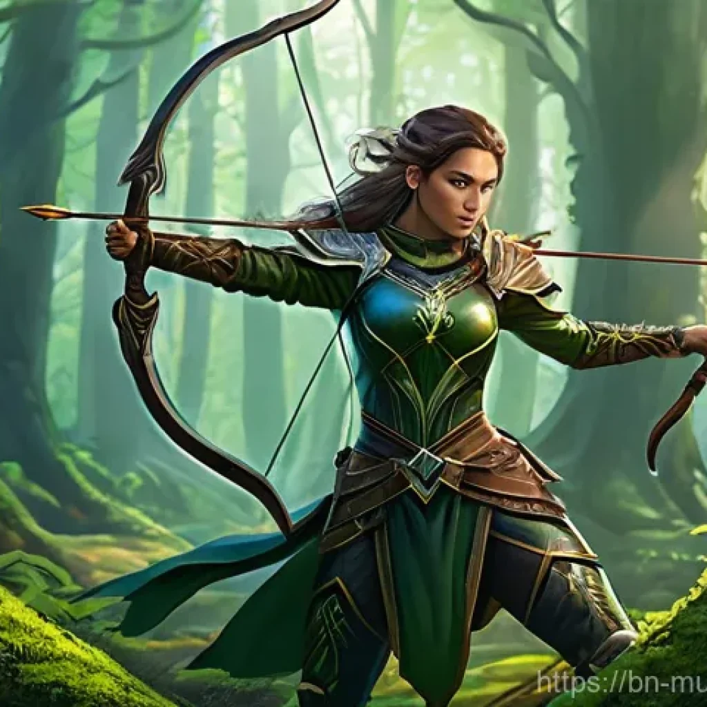 뮤 모나크 자동 사냥 효율 높이기 - **Prompt 1: Strategic Hunting Spot & Skill Optimization**
A highly skilled female archer, depict...