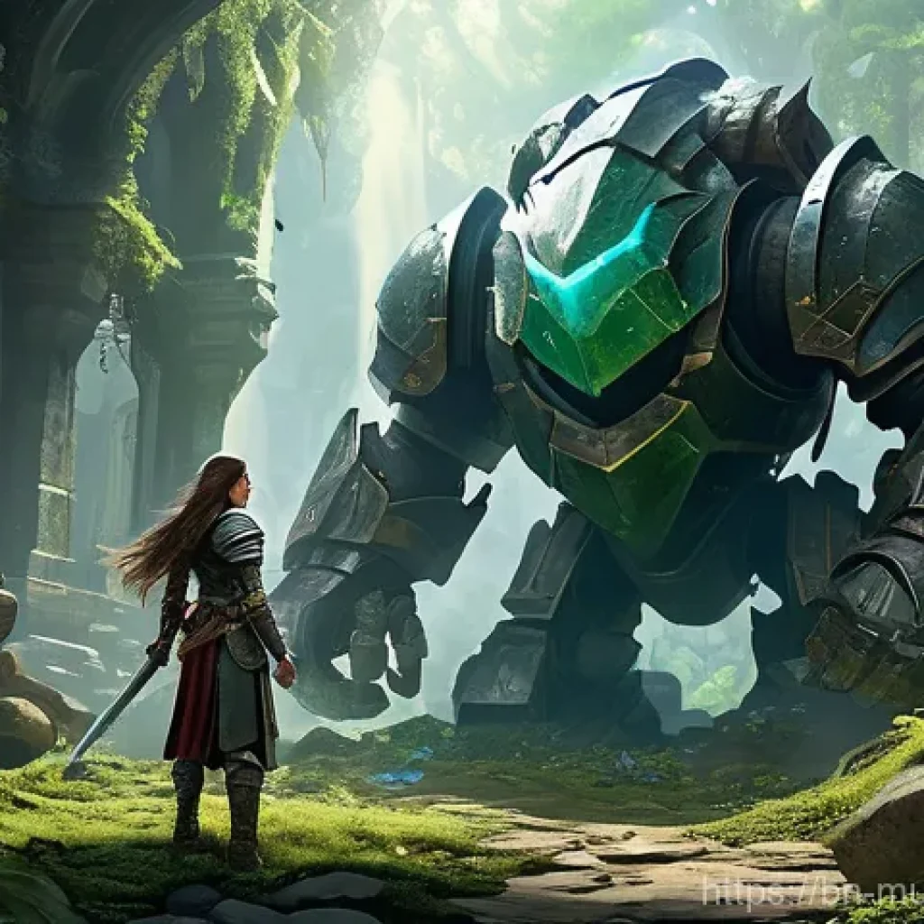 뮤 모나크 강화석 수급 방법 - **Prompt:** "A determined young female adventurer, fully clothed in practical, high-fantasy leather ...